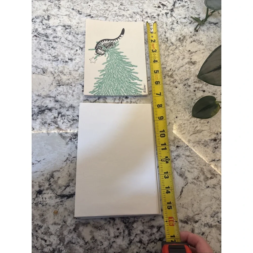 13 Vintage HTF KLIBAN 1978 Kitten Cat Tabby Christmas Tree Star Greeting Card‎